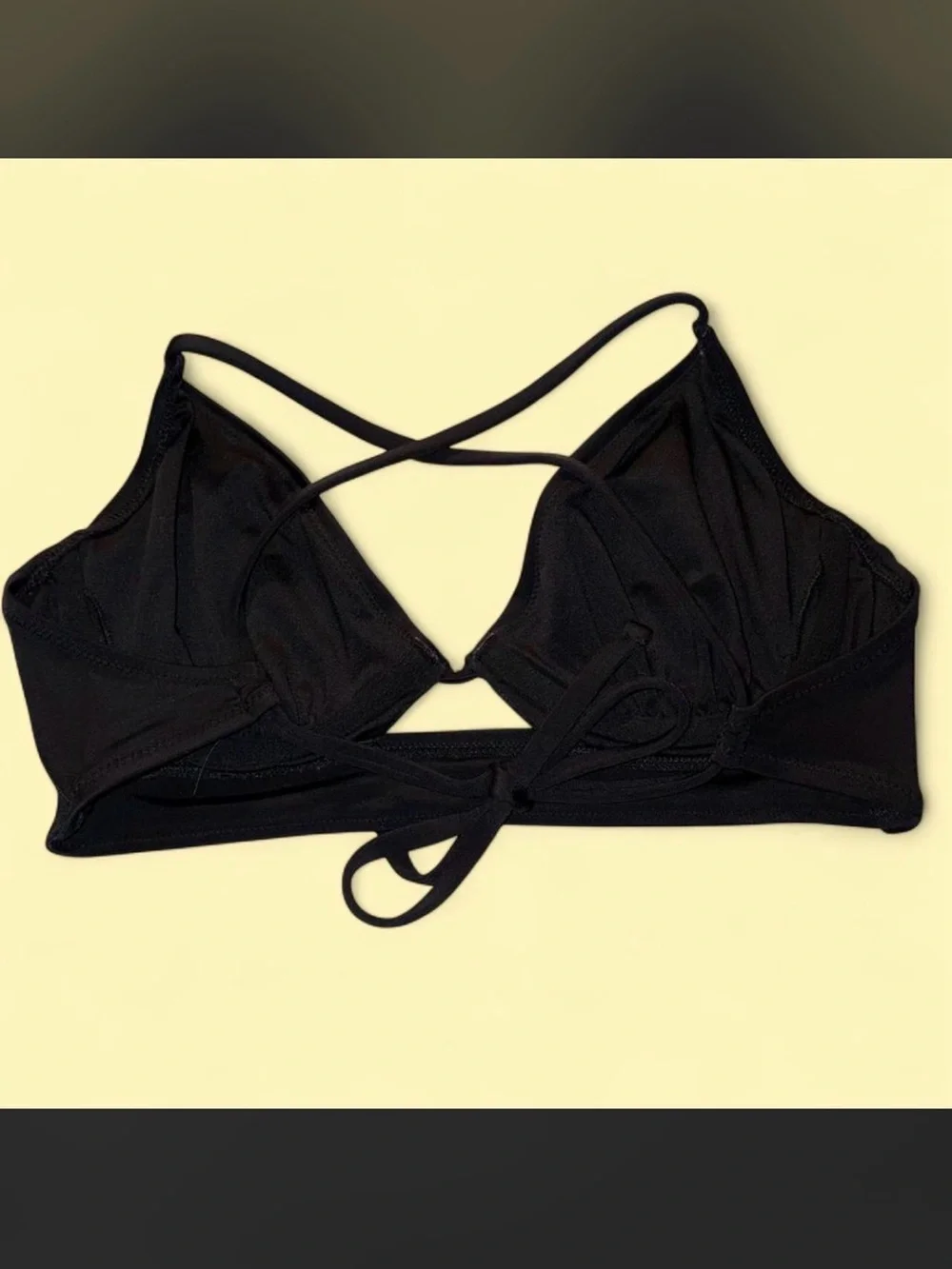 Shade & Shore Black Crisscross Swim Bralette